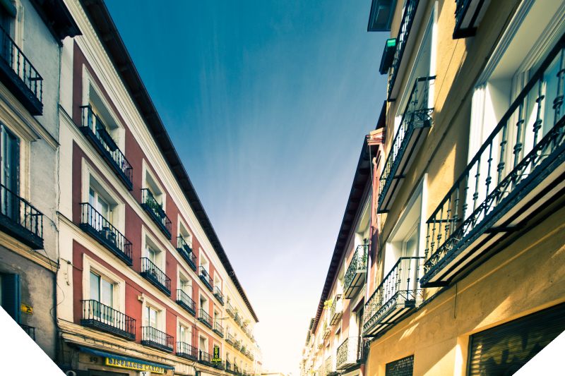Die Straße nach durchgeführter Korrektur.