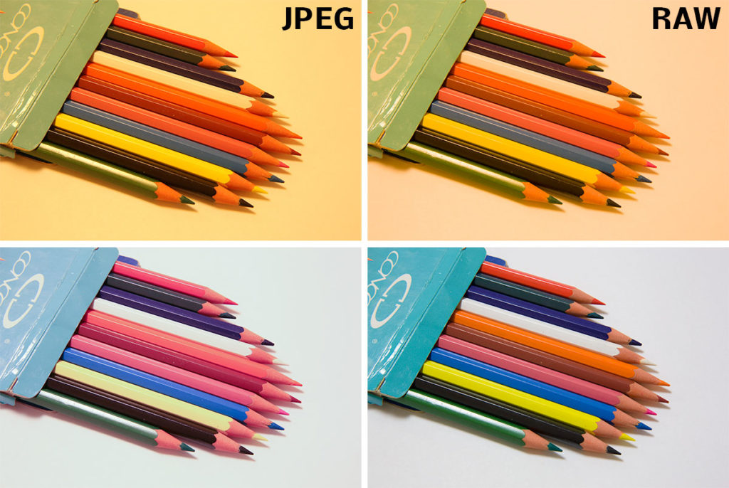 JPEG und RAW mit falscher Weißabgleicheinstellung (oben) und nach durchgeführter PC-Korrektur, nach welcher das Papier im Hintergrund völlig weiß erscheinen soll (unten). Canon 5D Mark III, Canon 24-70/2,8, 1,0 s, F18, ISO 200, Brennweite 58 mm