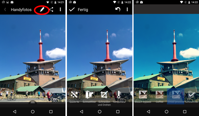 Das Zoner Photo Studio für Android ermöglicht eine breite Palette an Bearbeitungen.