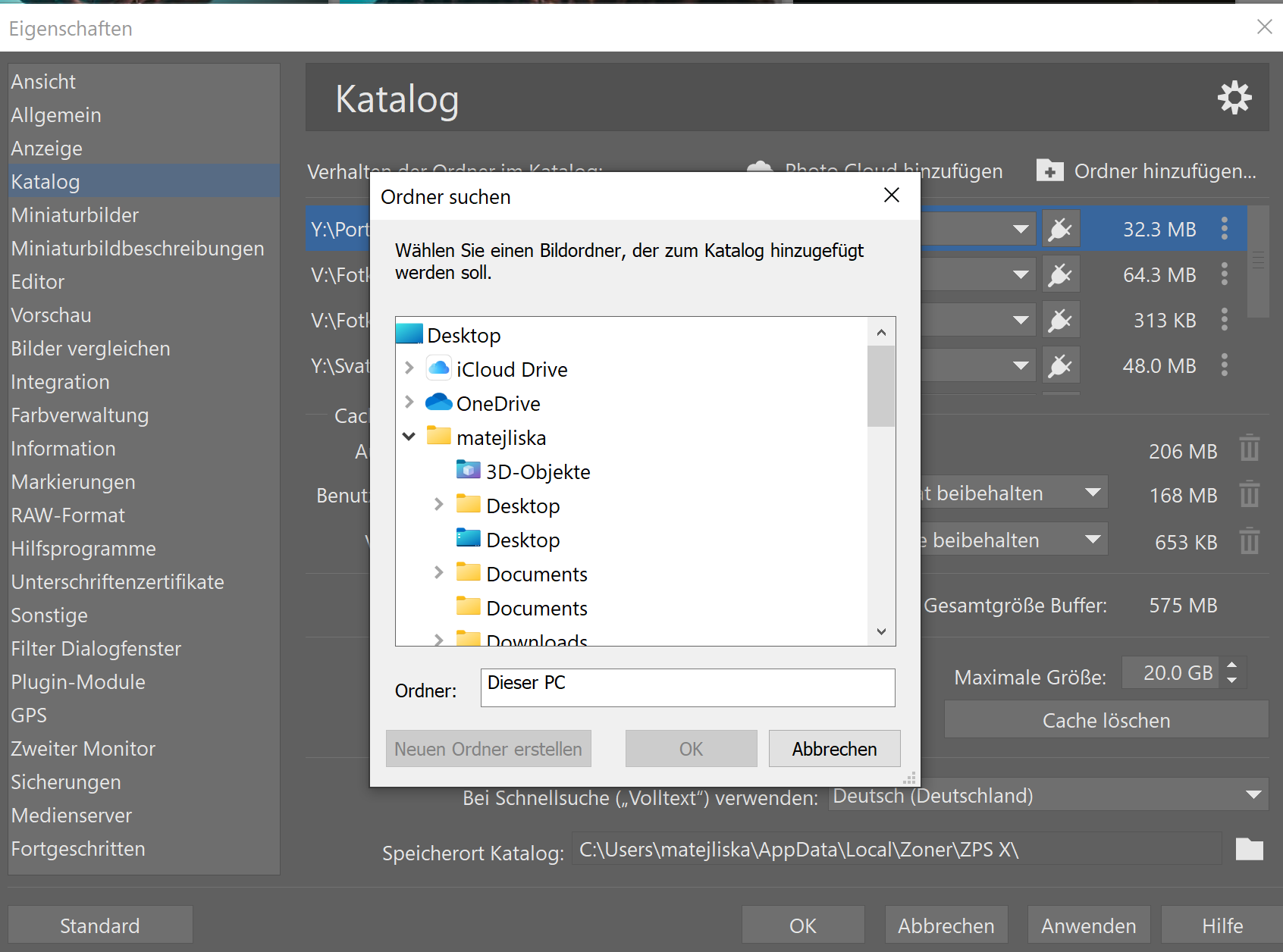So arbeiten Sie mit dem Katalog in Zoner Studio