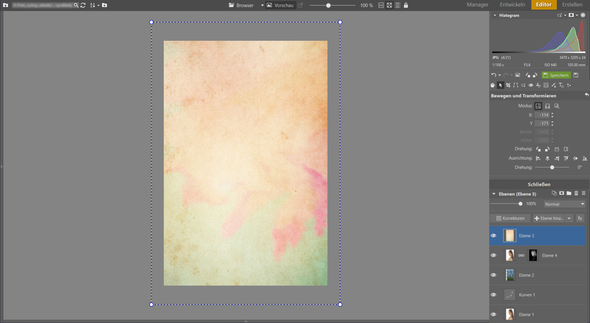 Erfahren Sie, wie Sie einen Doppelbelichtungseffekt in Zoner Studio erstellen