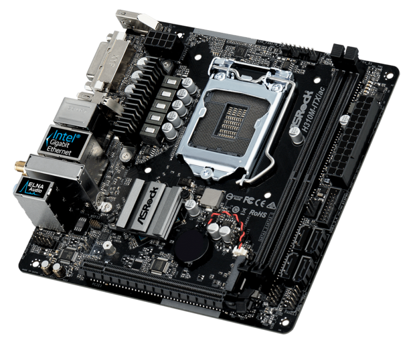 Computer für Fotografen: Mainboard ASRock H310M-ITX/ac.