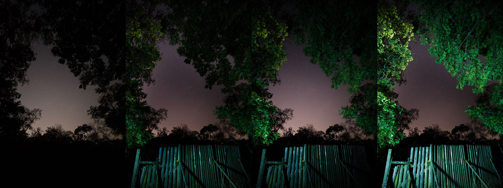 Landschaften unter unterschiedlichen Bedingungen fotografieren - nacht lampe