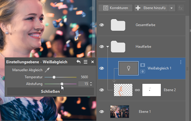 Korrigieren Sie die Hautfarbe auf Ihren Fotos - Weissabgleich 2