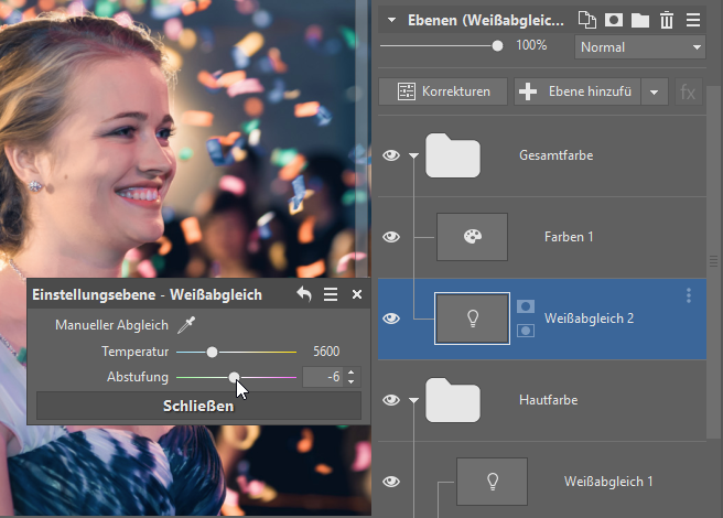 Korrigieren Sie die Hautfarbe auf Ihren Fotos - Weissabgleich 3