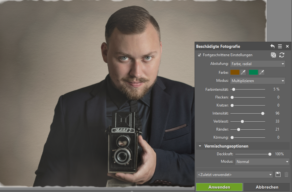 Verleihen Sie Ihren Fotos den Vintage