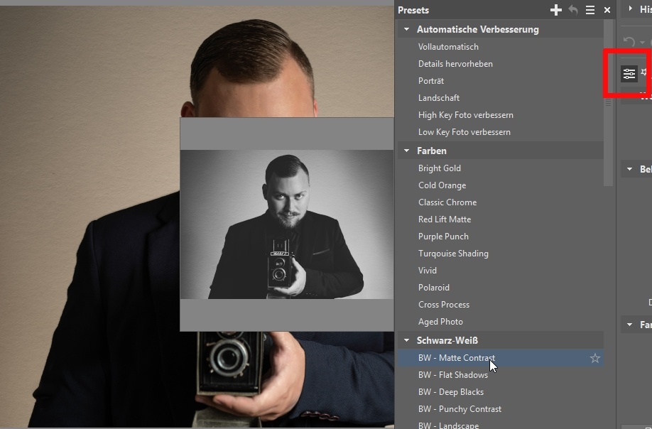 Verleihen Sie Ihren Fotos den Vintage - BW