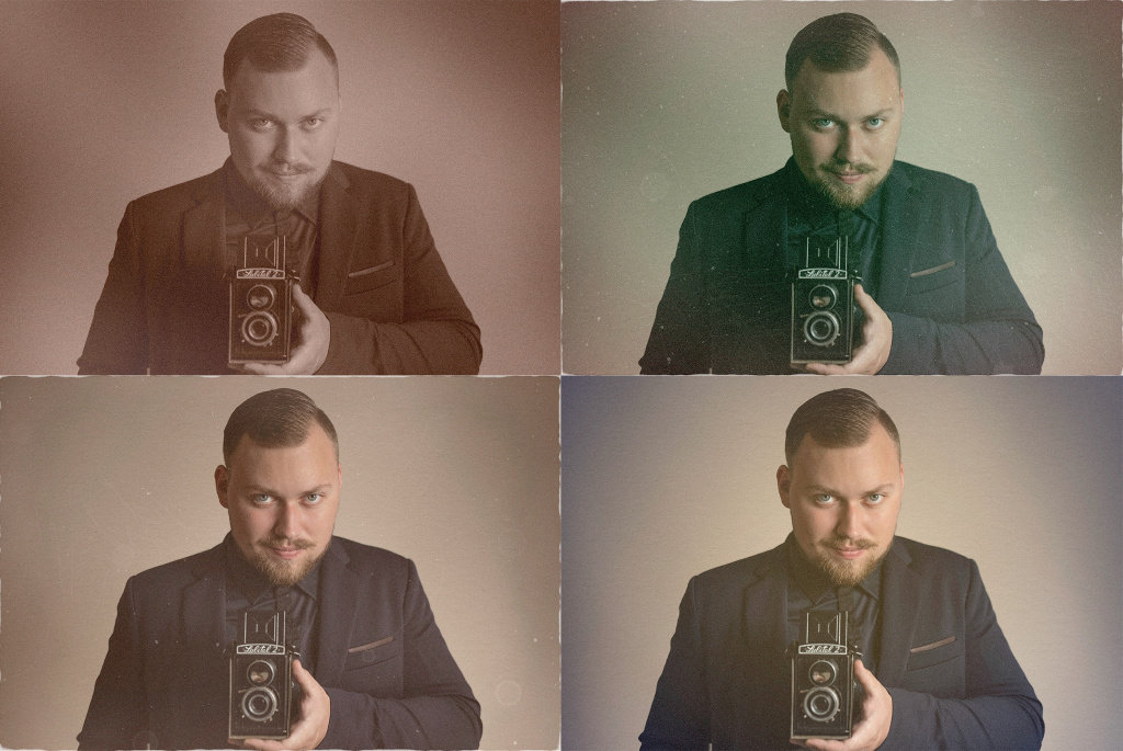Verleihen Sie Ihren Fotos den Vintage - collage