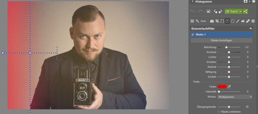 Verleihen Sie Ihren Fotos den Vintage - grauverlaufsfilter