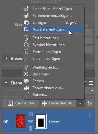 aus datei hinzu