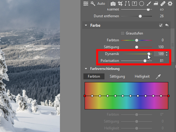 Peppen Sie Ihre Winterfotos auf - farbe