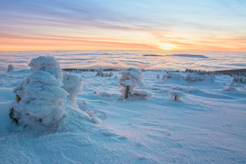 Winteraufnahmen im Freien - raureif inversion