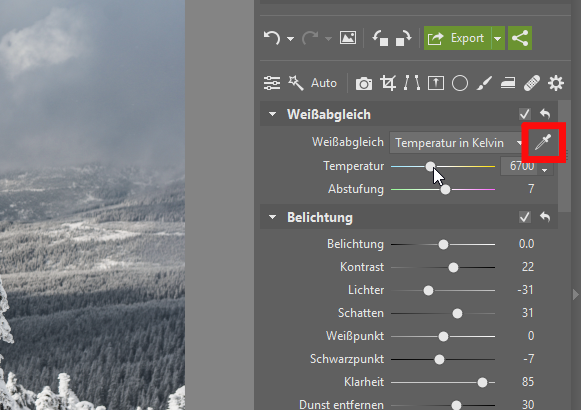 Peppen Sie Ihre Winterfotos auf - temperatur