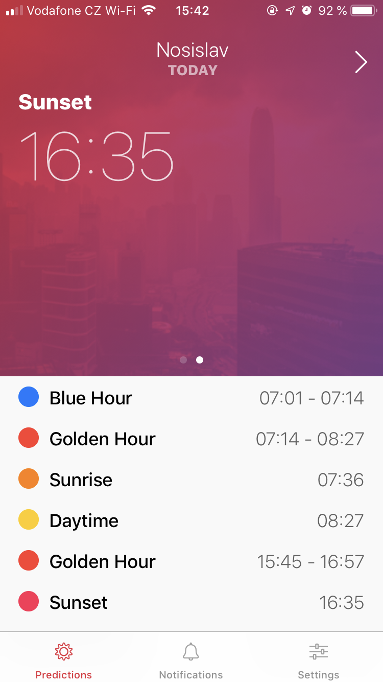 die einfach zu bedienende App Alpenglow