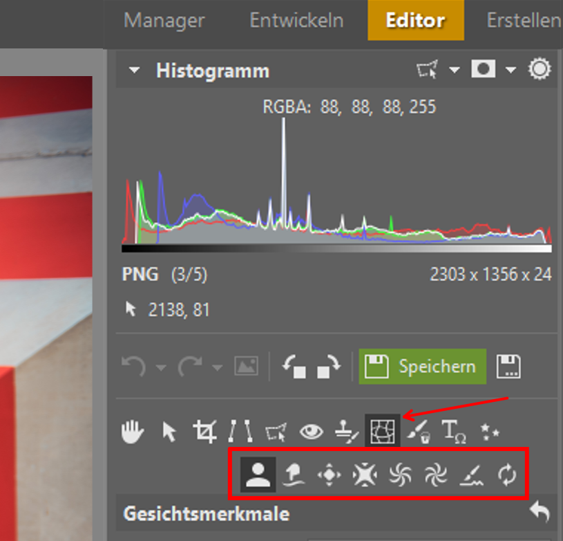 Verschlanken im ZPS X - verzerrungs-tools