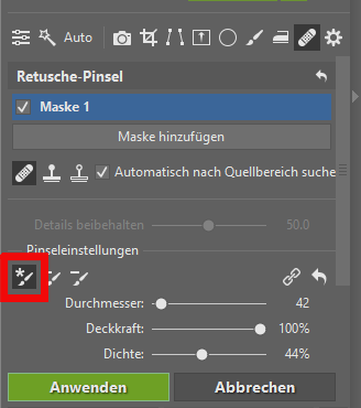 Porträtretusche - neue pinselstrich
