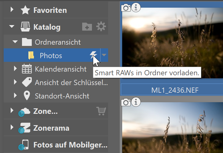 Volle 1:1-Vorschauen - Blitz