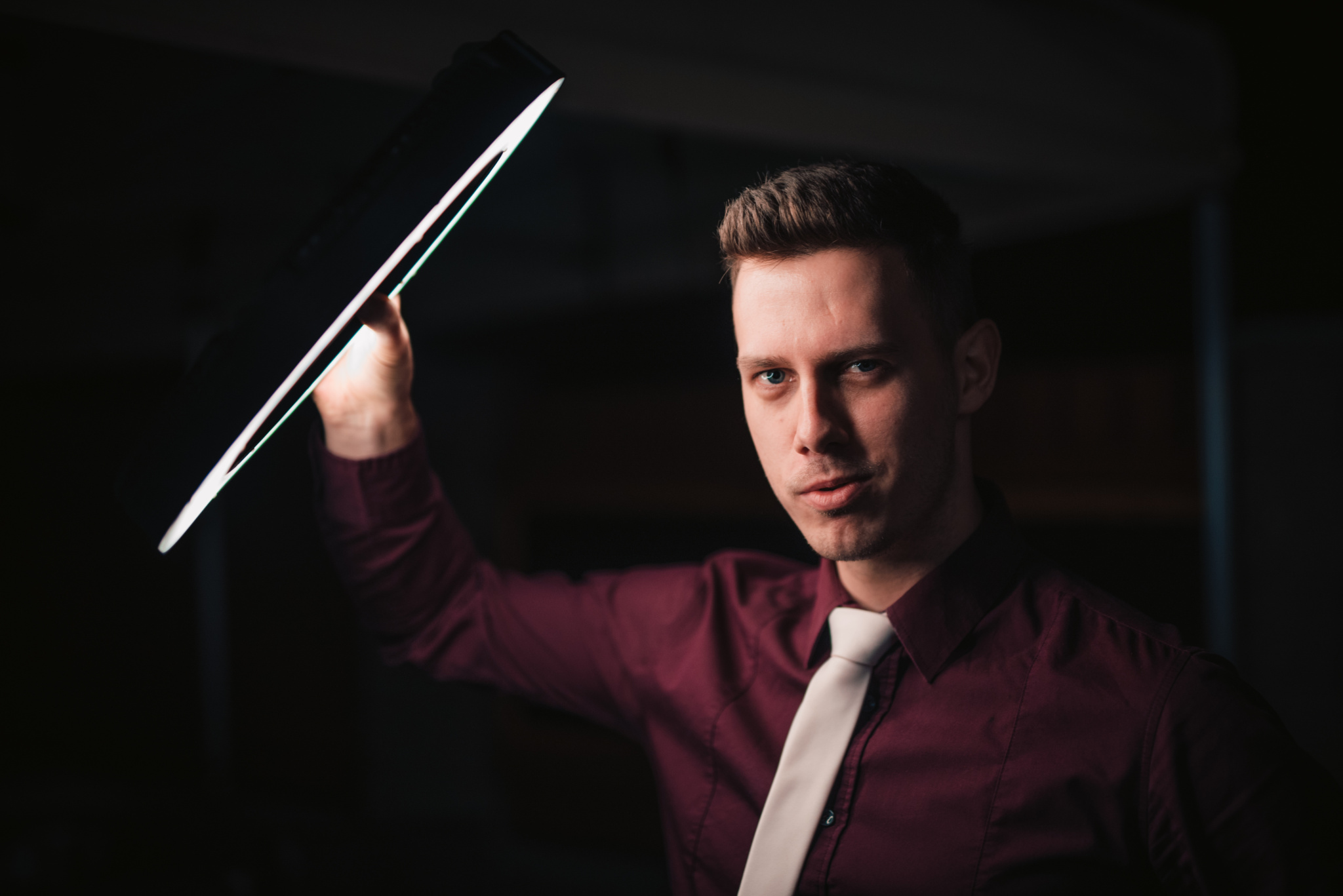 Portrait mit LED-Ringlicht