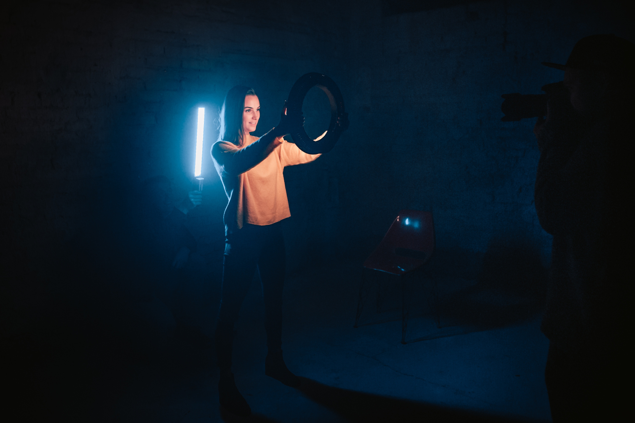 Portrait mit LED-Ringlicht