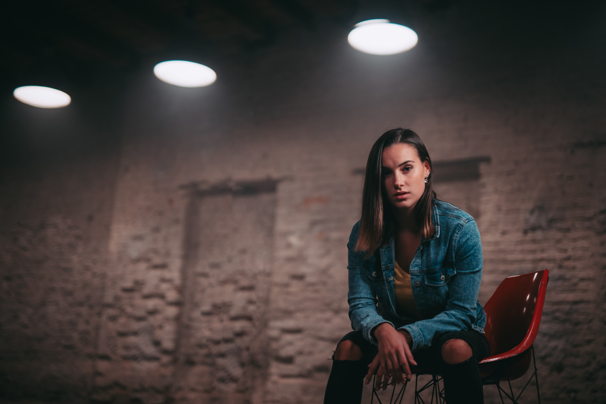 Portrait mit LED-Ringlicht - gesicht