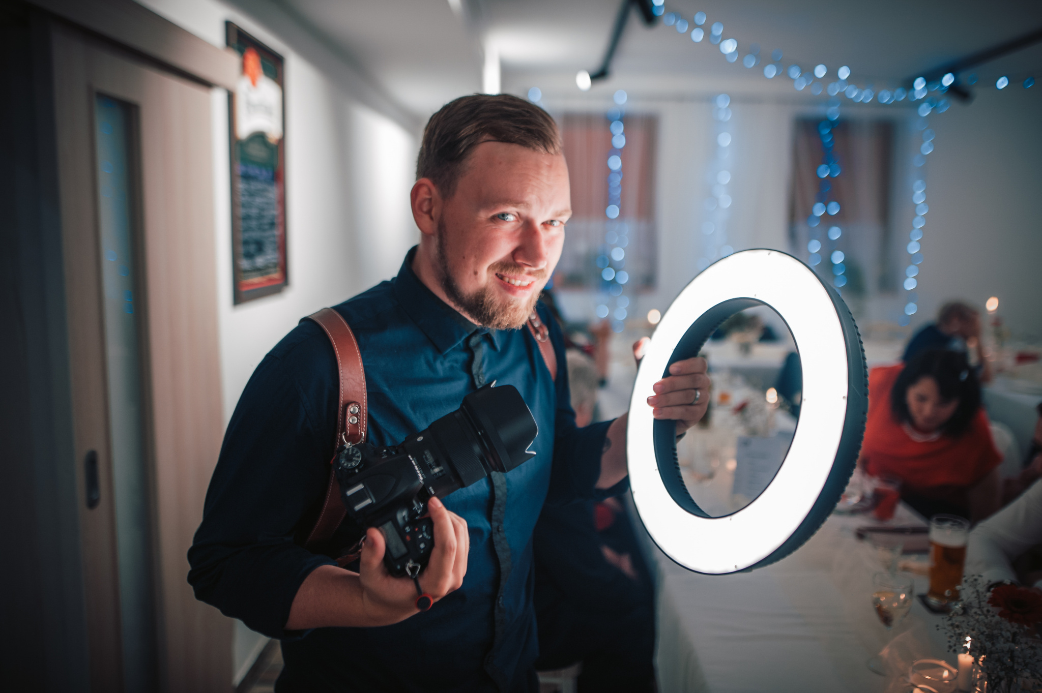 Portrait mit LED-Ringlicht