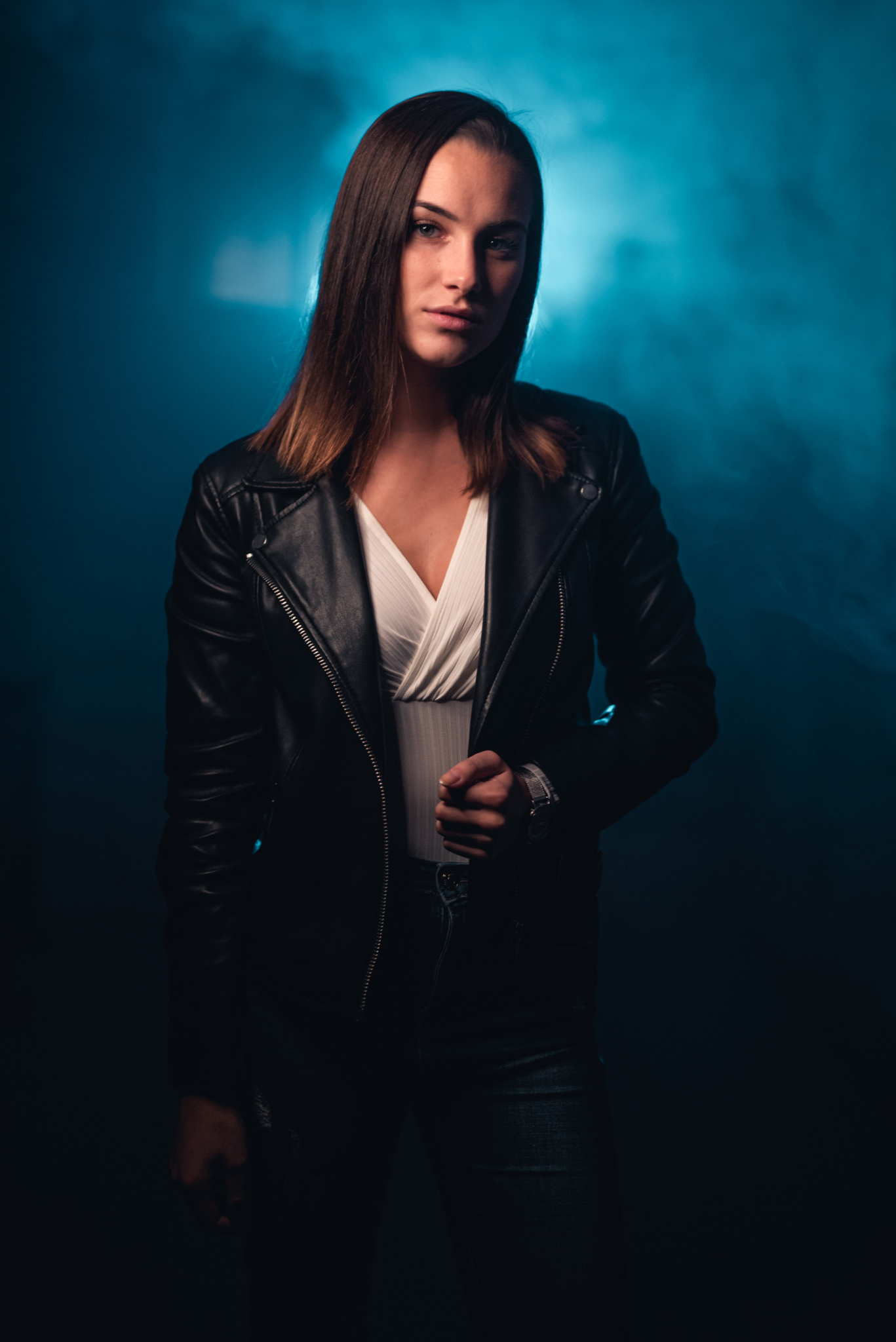 Portrait mit LED-Ringlicht