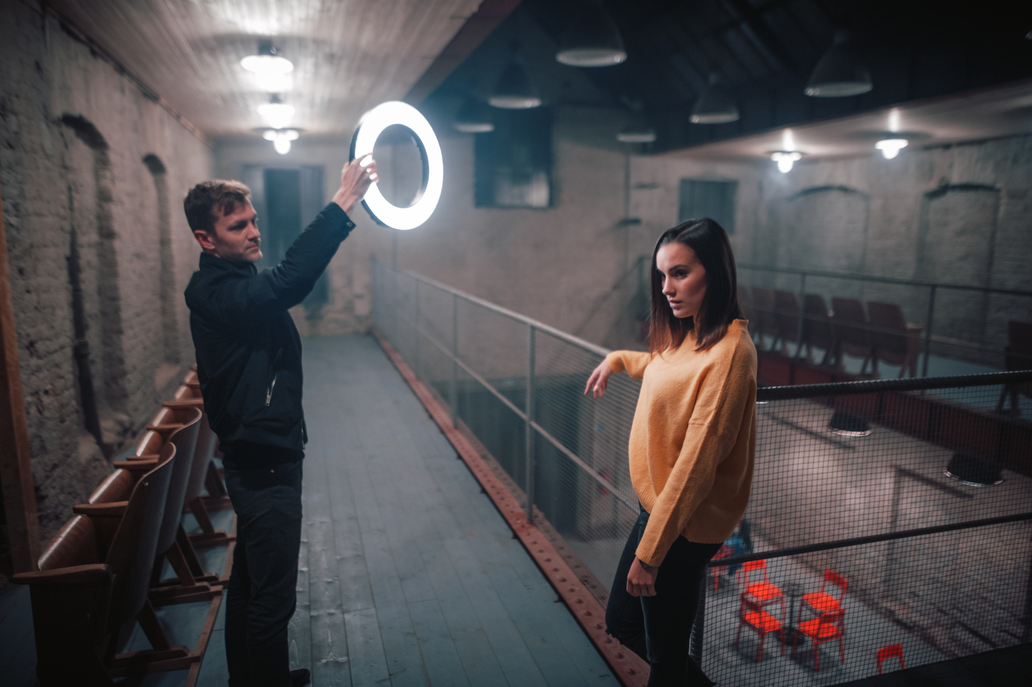 Portrait mit LED-Ringlicht