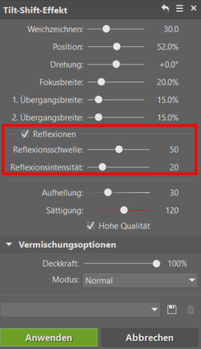 Erstellen Sie Miniaturbilder mit dem Tilt-Shift-Effekt
