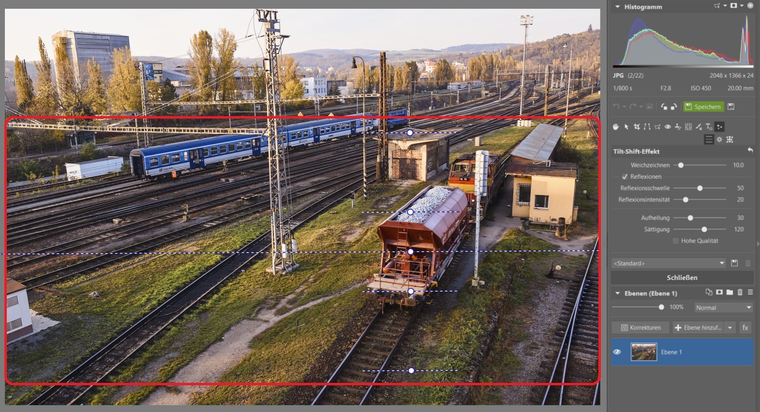 Erstellen Sie Miniaturbilder mit dem Tilt-Shift-Effekt