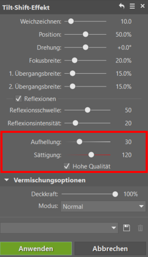 Erstellen Sie Miniaturbilder mit dem Tilt-Shift-Effekt