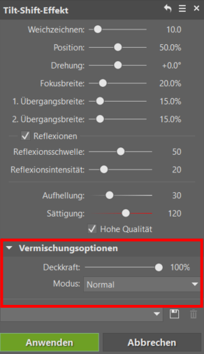 Erstellen Sie Miniaturbilder mit dem Tilt-Shift-Effekt