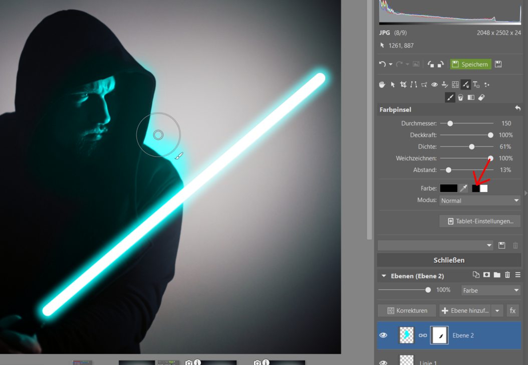 Star Wars Special: Fügen Sie Ihrem Foto ein Lichtschwert hinzu