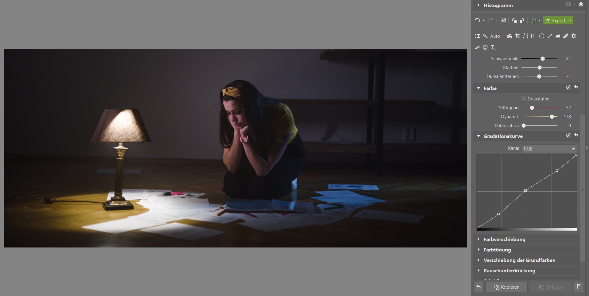 Bildbearbeitungsschule im Zoner Studio III: Bearbeiten Sie Ihr Foto im Filmstil