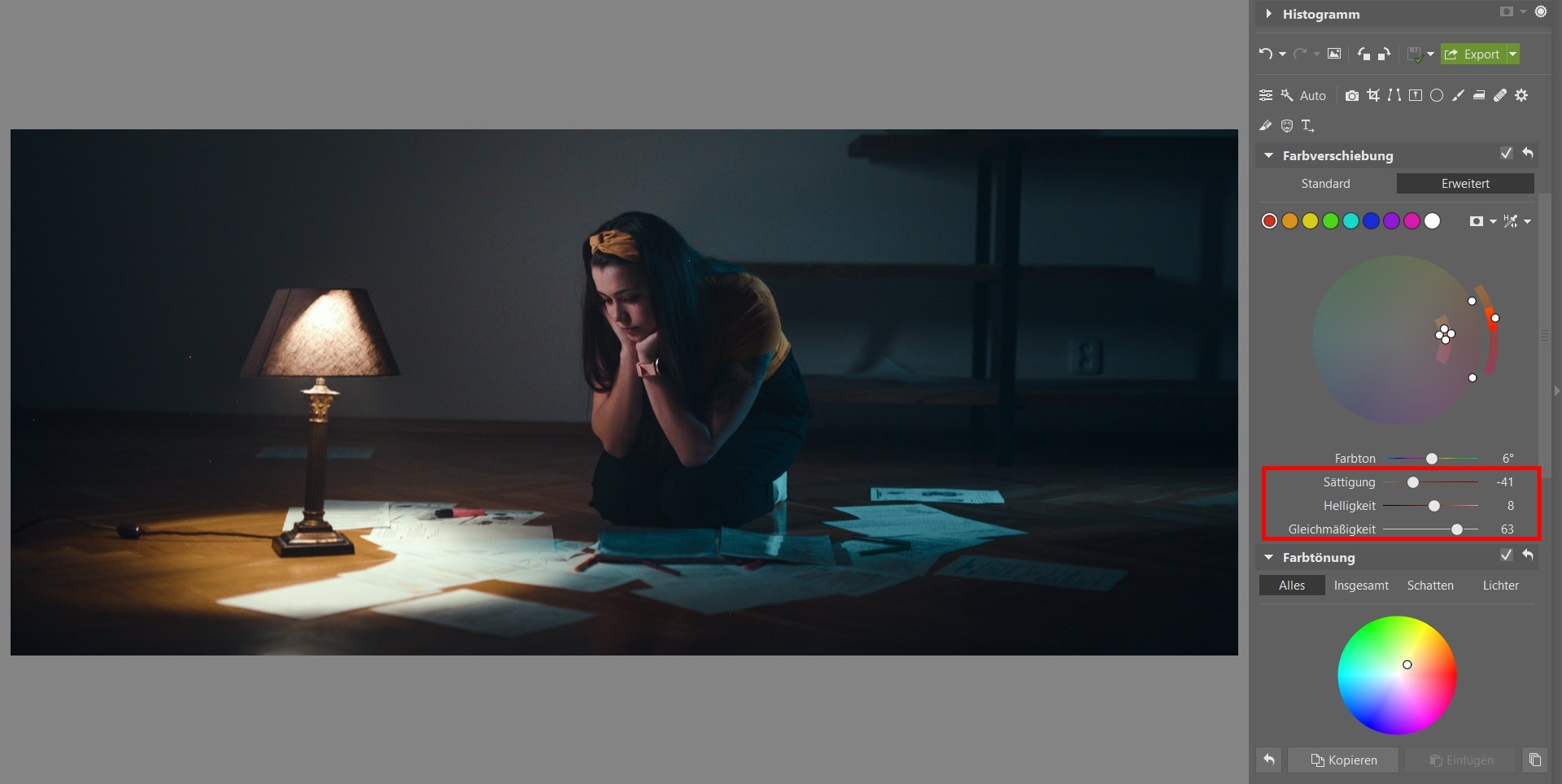 Bildbearbeitungsschule im Zoner Studio III: Bearbeiten Sie Ihr Foto im Filmstil
