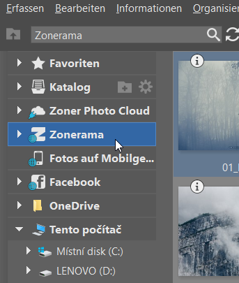 So laden Sie Fotos direkt von Zoner Photo Studio X auf Zonerama hoch