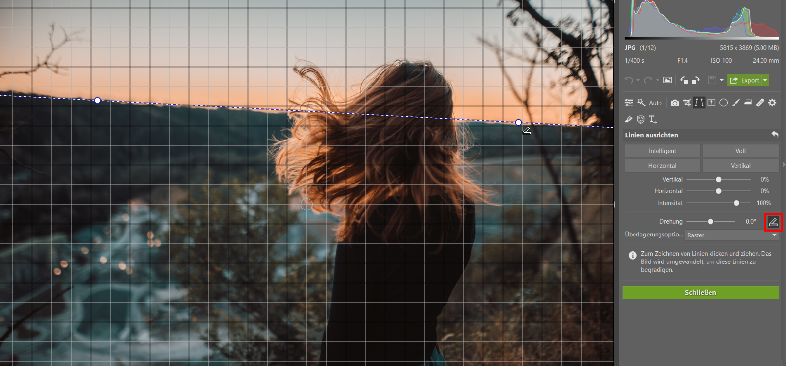 Sind Ihre Fotos schief? Richten Sie den Horizont und die Perspektive aus