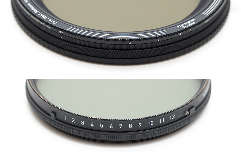 Test: Revoring kombiniert Polarisations- und variablen ND-Filter