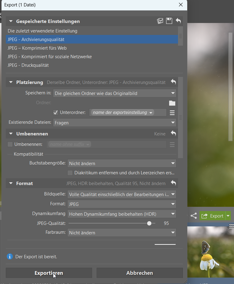 RAW entwickeln