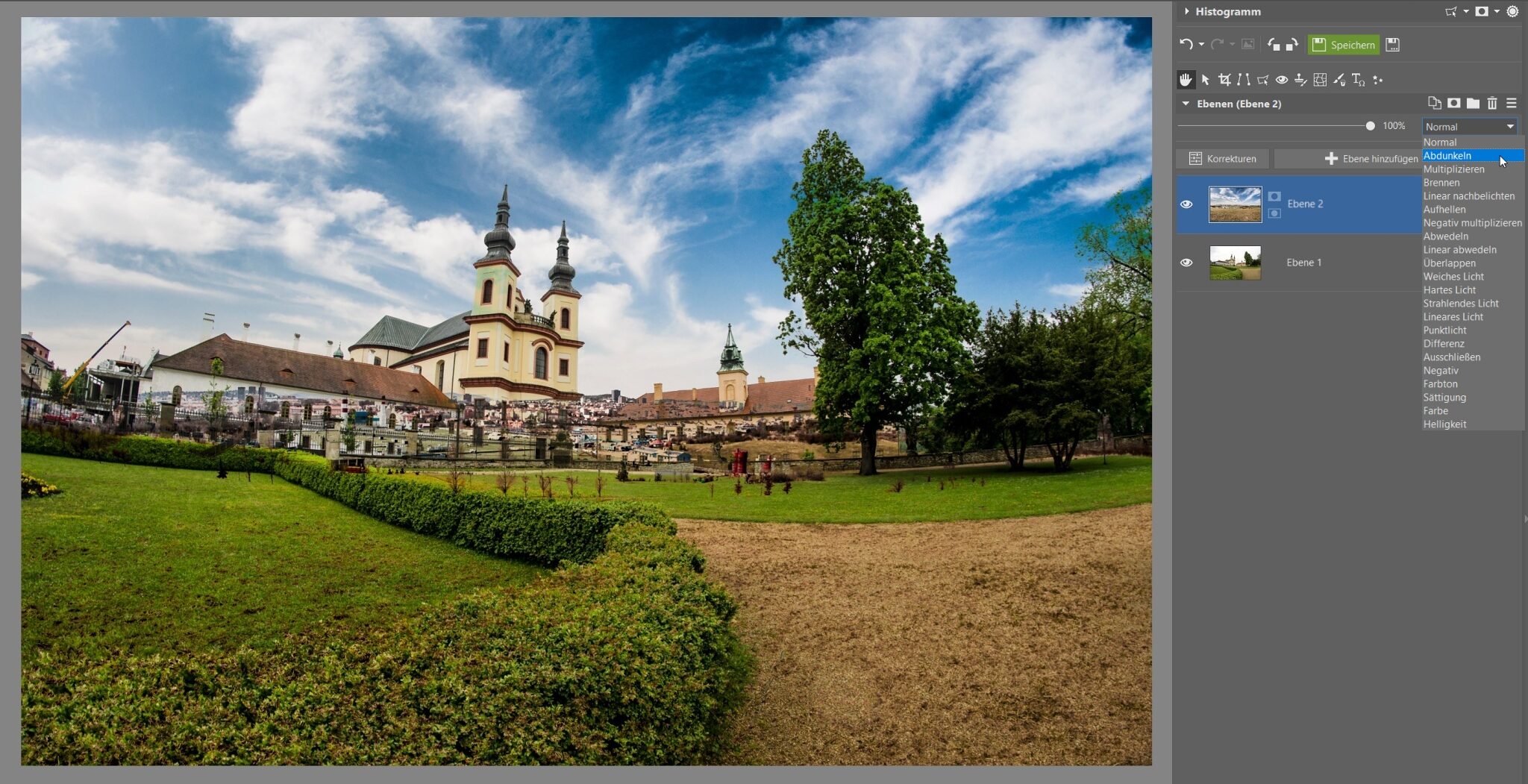 So ändern Sie einen langweiligen Himmel im Foto