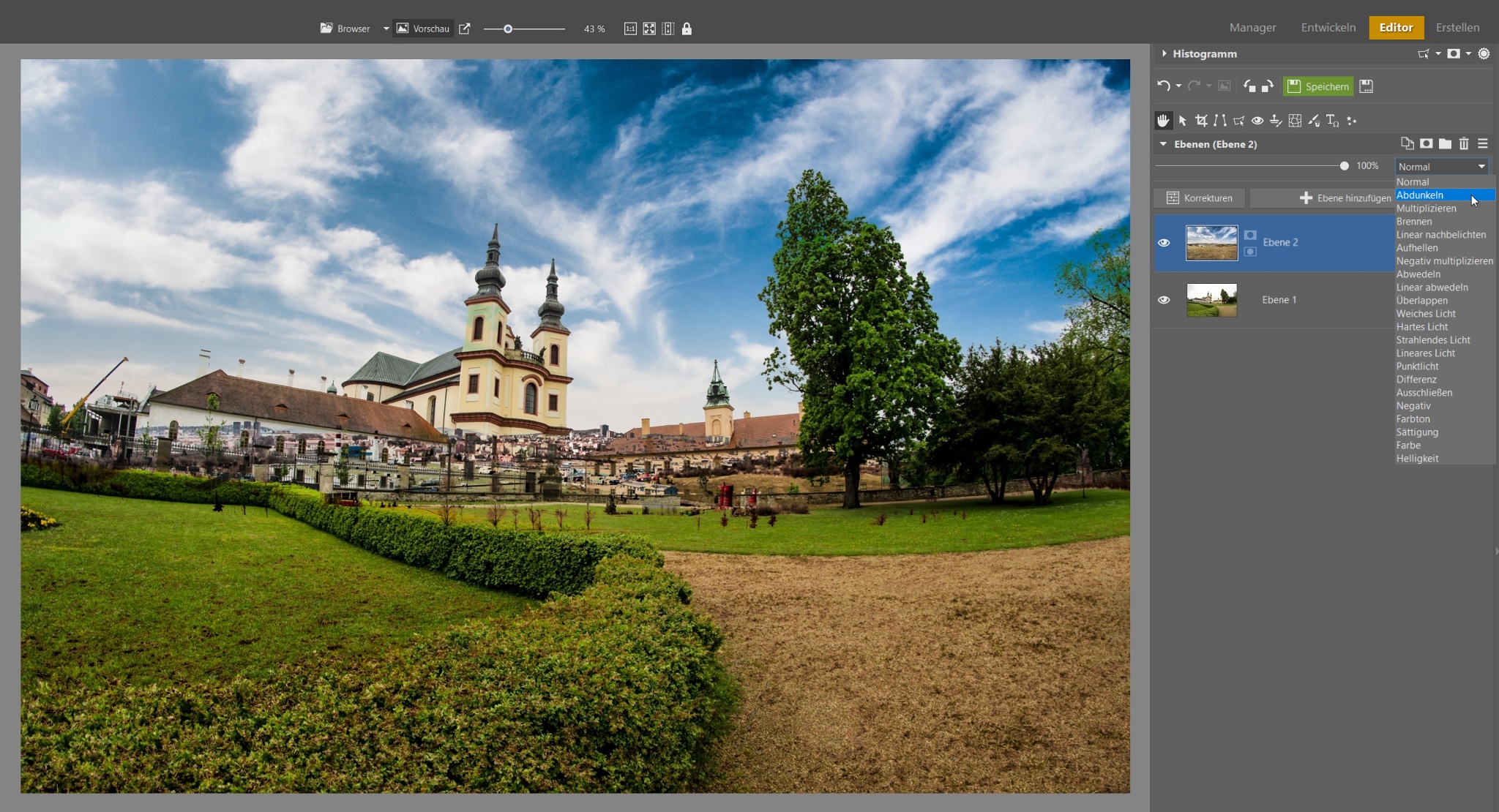 So ändern Sie einen langweiligen Himmel im Foto