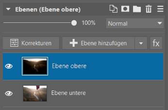 Zusammenfügen von Landschaftsfotos