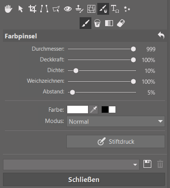 Zusammenfügen von Landschaftsfotos