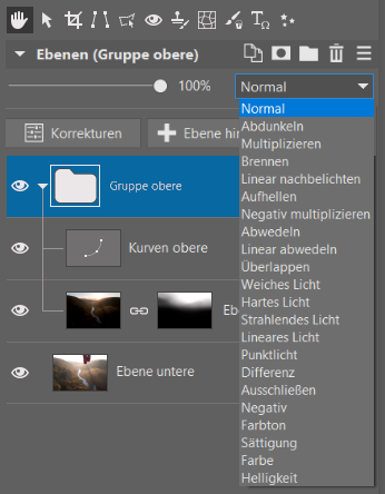 Zusammenfügen von Landschaftsfotos