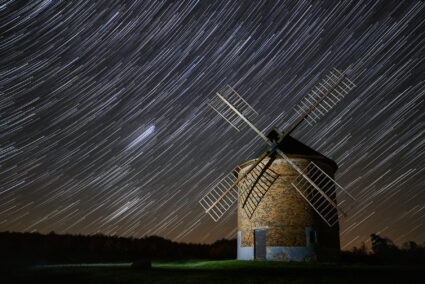 Geschichte eines Fotos: Mühle mit Nachthimmel