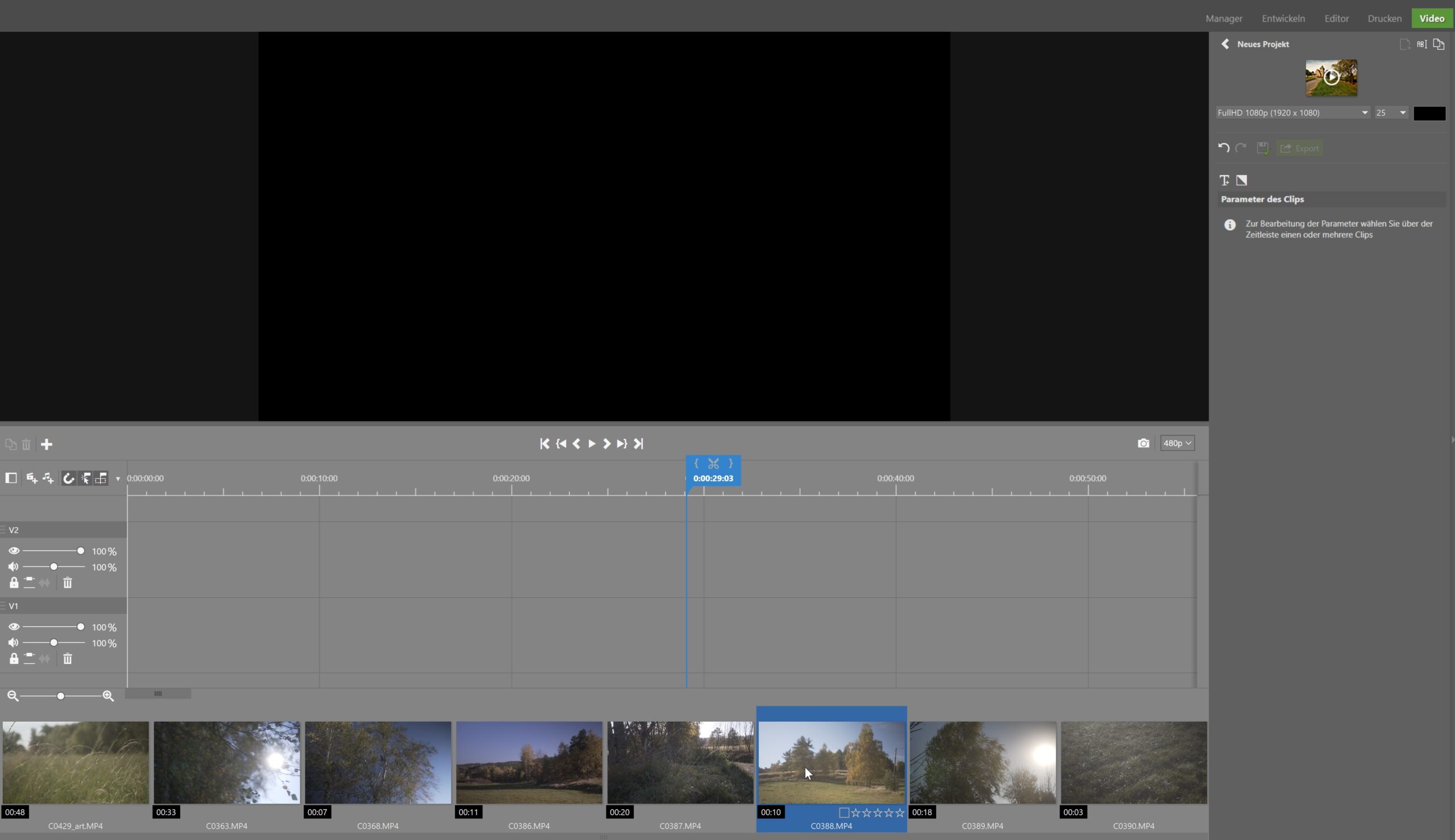 Verbesserte Videobearbeitung in ZPS X