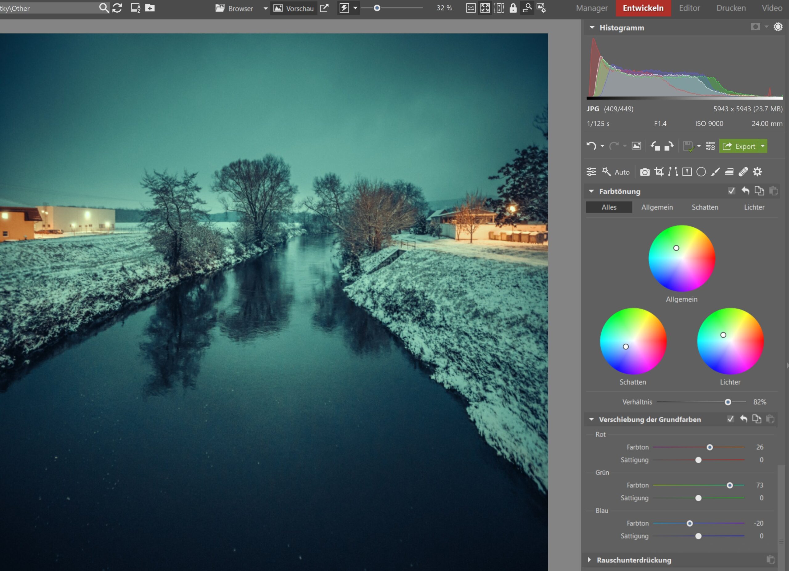 Entwickeln vs. Editor