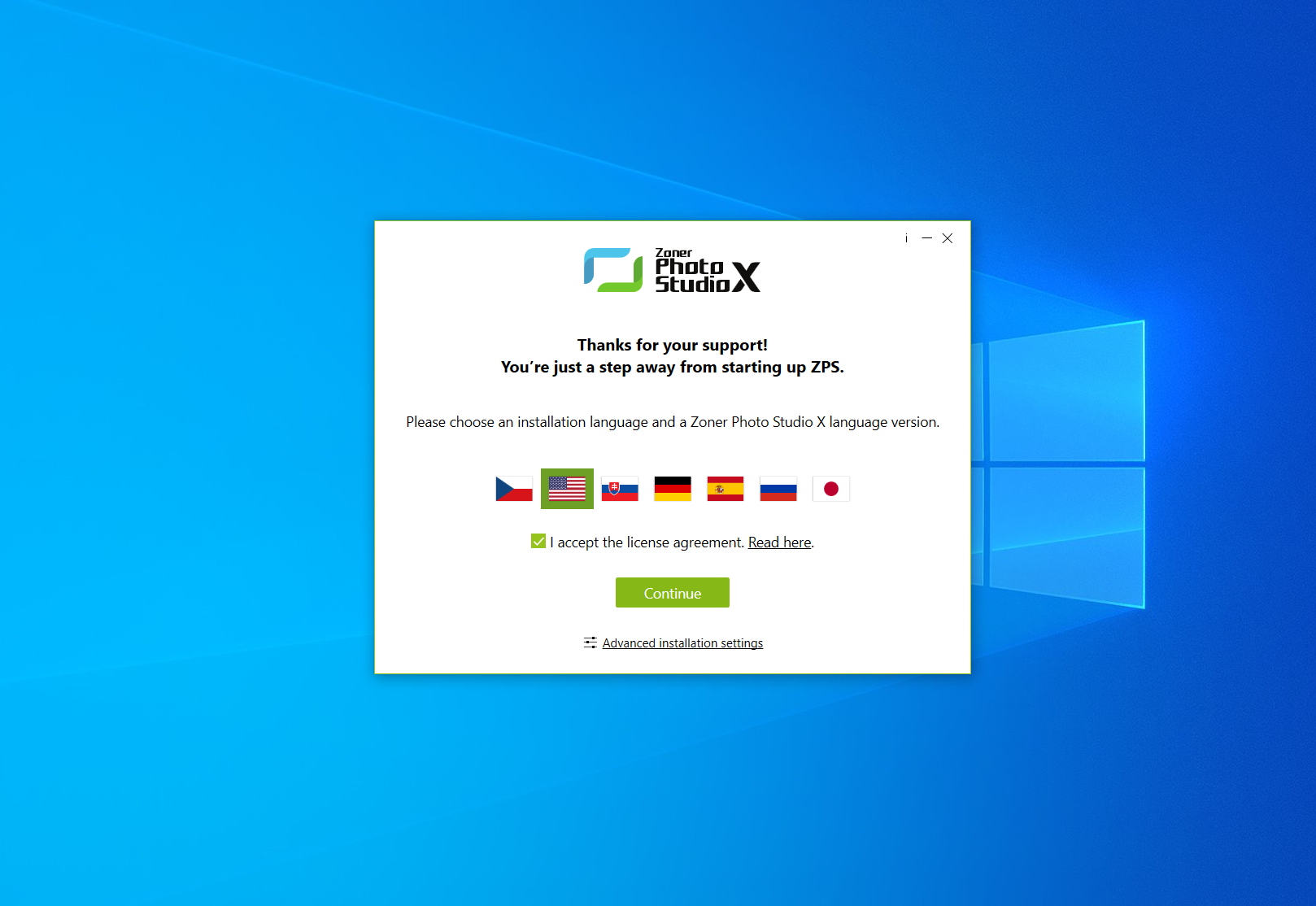 Ausführen von Zoner Photo Studio auf dem Mac