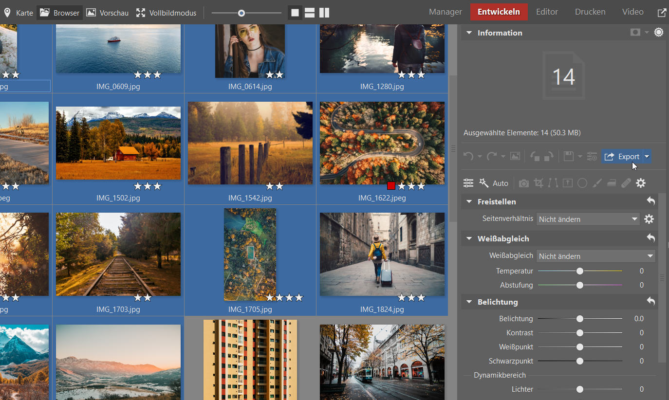 Explorer-Modus im Entwickeln