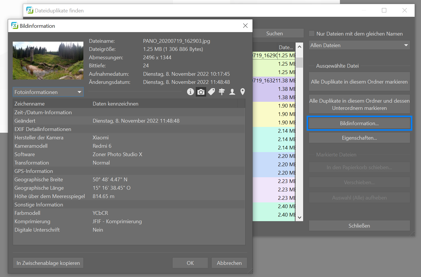 Beseitigen Sie doppelte Dateien