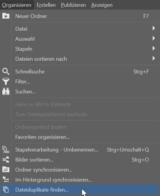Beseitigen Sie doppelte Dateien